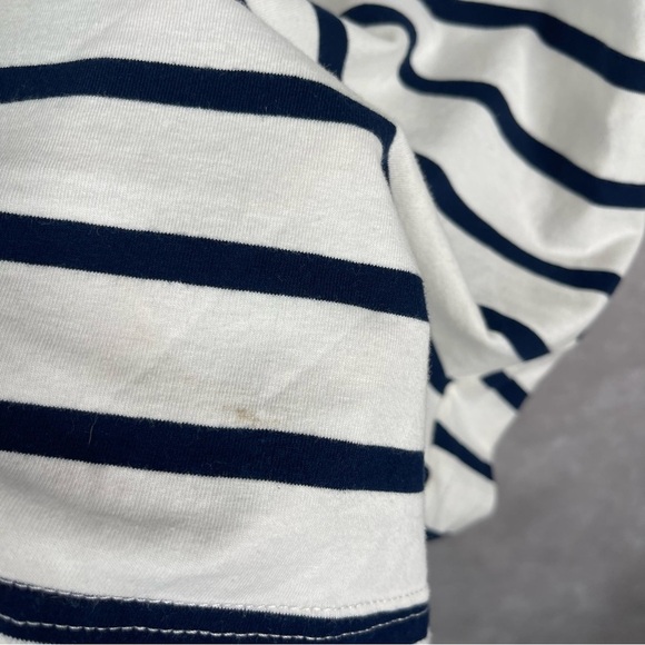 13DE MARZO Striped Short Sleeve Tee In Blue White Size Small - Picture 4 of 6